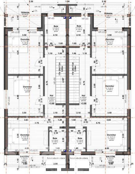 Teren cu autorizatie de construire de vanzare pentru duplex Chinteni panorama