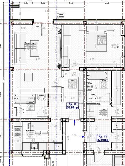 Apartament cu 2 camere, decomandat, etaj intermediar, zona Cl. Urseni