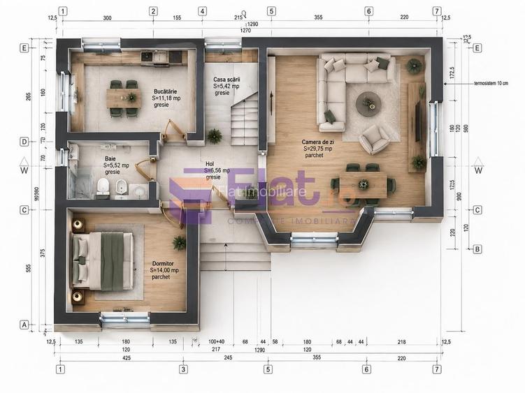 Casă individuală P+E, 5 camere, șemineu, teren 540 mp – Hărman, Brașov - 39