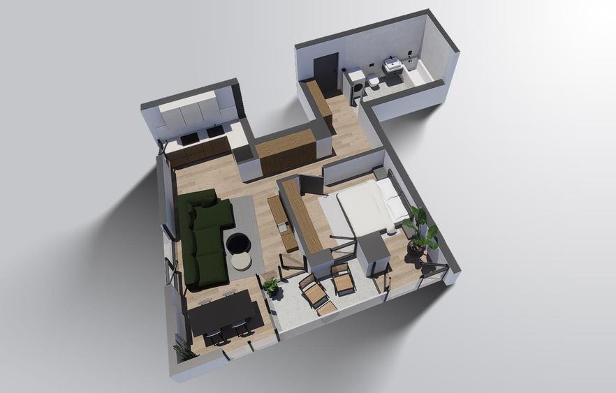 Apartament 2 camere , etaj 4, Alenia Botanic Park