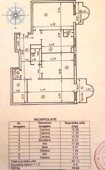 Apartament 3 camere, 64 mp, zona Targu Cucu - 12