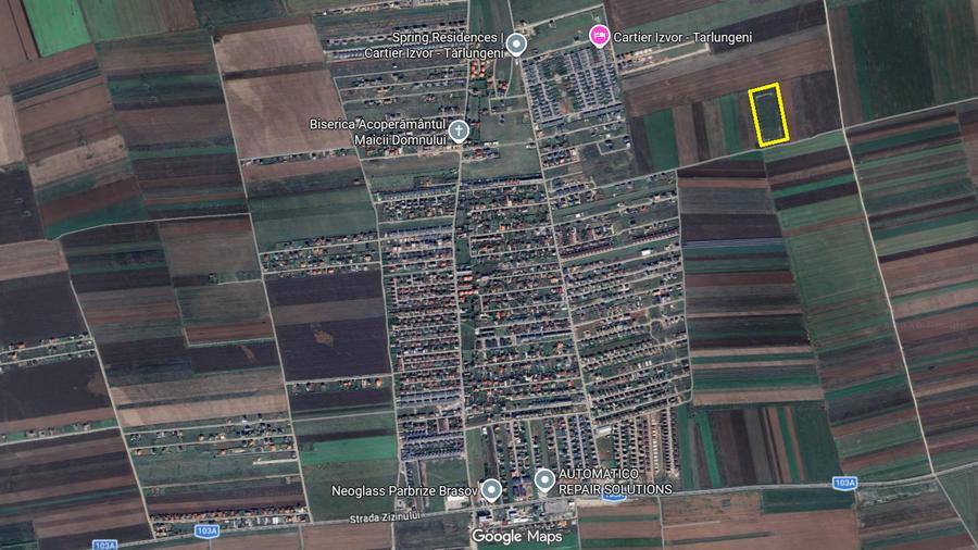 Teren Brasov-Tarlungeni zona Izvor pretabil investitii