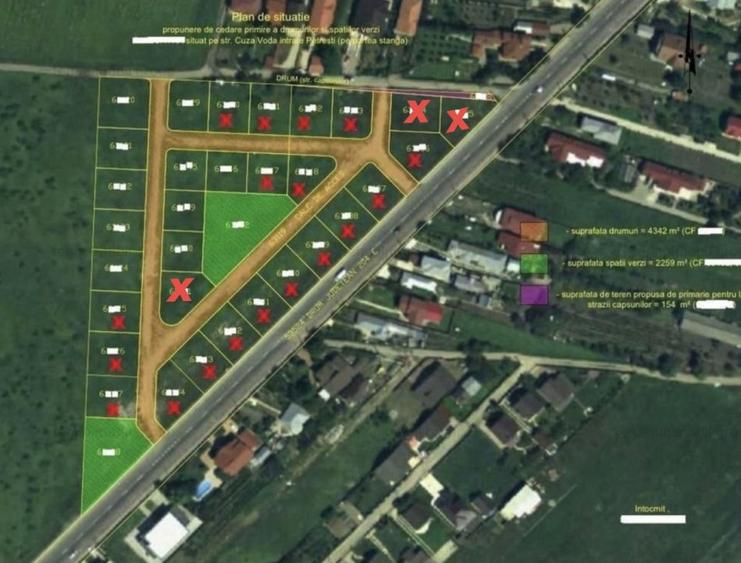 LOTURI TEREN INTTAVILAN - zona NORD - Str. Cuza Voda