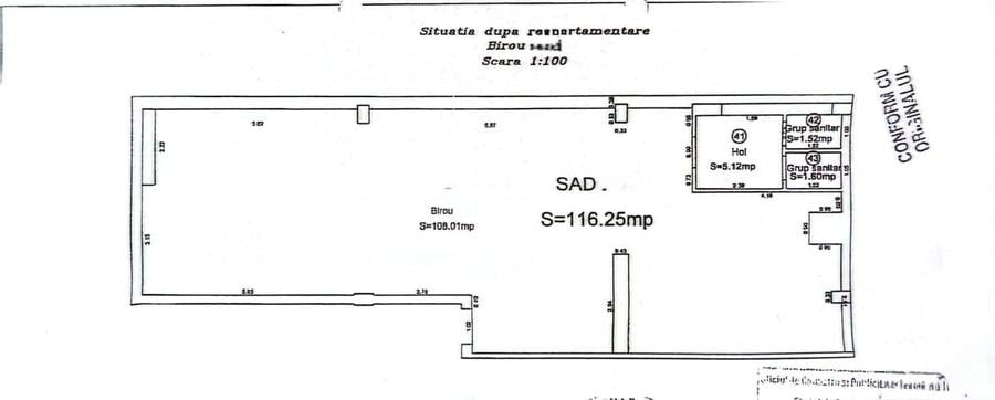 Spatiu SAD 116 mp zona centrala-Investitie