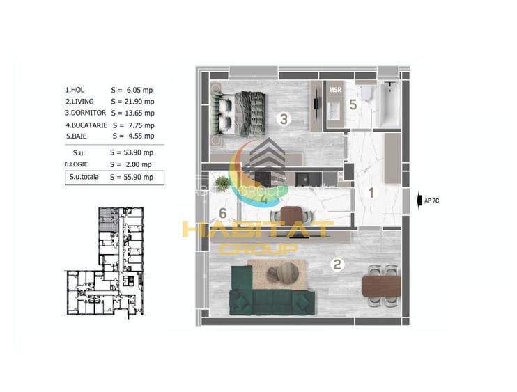 Apartament 2 Camere Decomandat Sector 4 Grand Arena 56Mp - 13