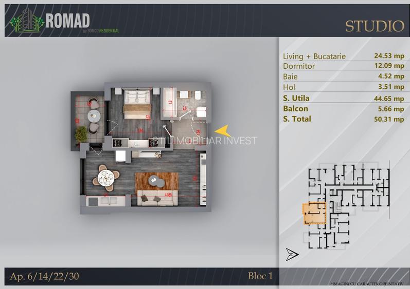2 camere Theodor Pallady, Ansamblu deosebit PREMIUM,Metrou&STB,Profita - 6