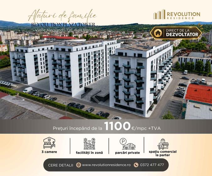 NEW! COMISION 0% - Apartamente 3 camere - Vasile Alecsandri 72E, Baia Mare