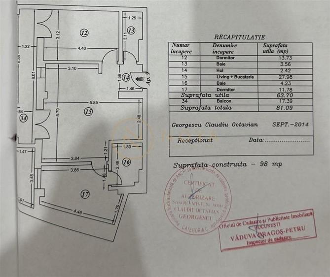 Vanzare apartament de 3 camere in zona Decebal Uptown Residence
