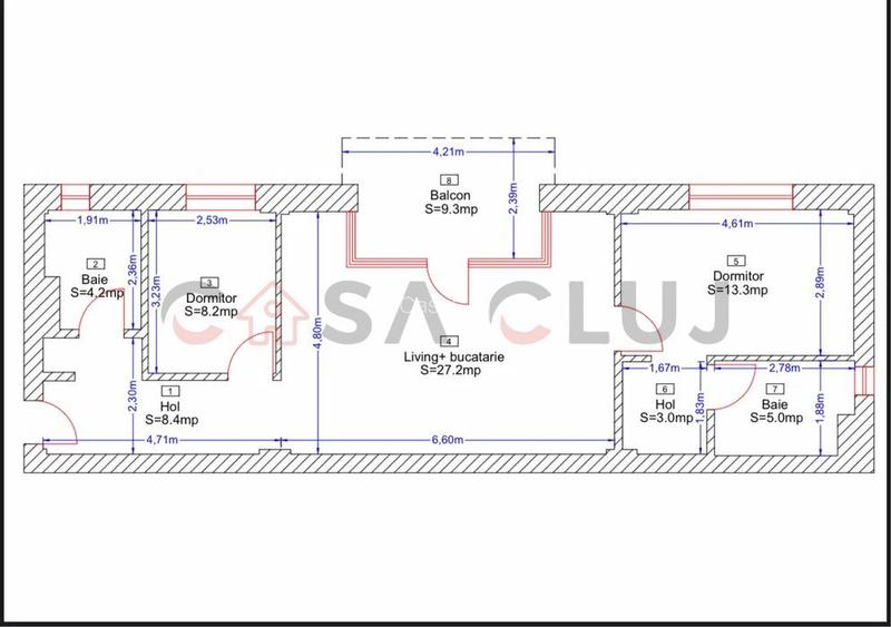 Apartament 3 camere NOU, prima locuire | terasa, parcare | Borhanci - 12