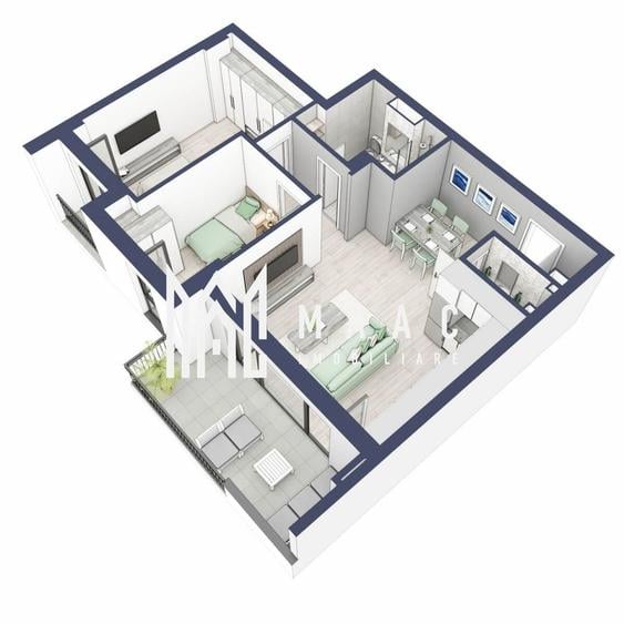 Apartament 3 camere | Balcoane 10.6 mp| Gradina ca. 84mp | Turnisor