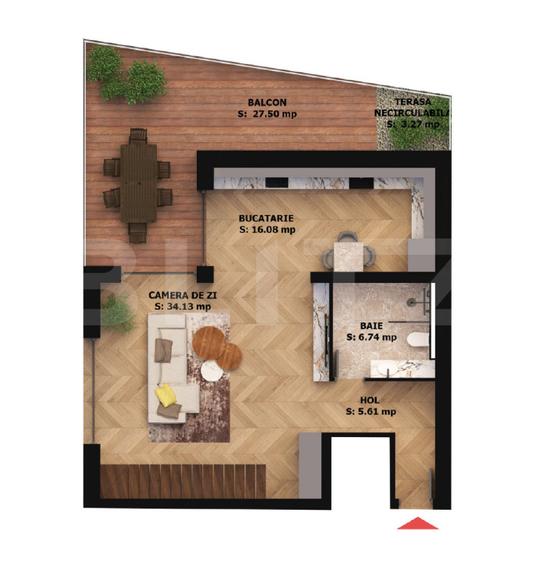 Apartament imens 2 camere cu 2 balcoane mari – EAS Residence