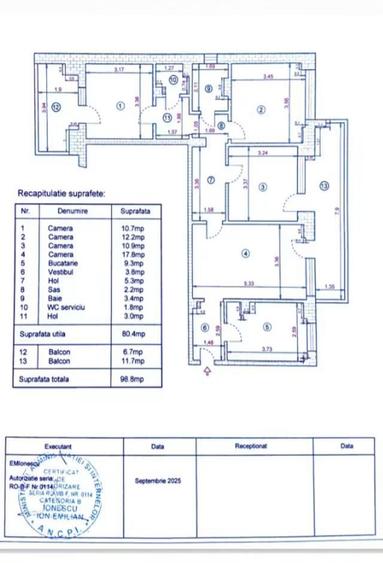 Apartament 4 camere, 99 mp, 2 băi, zona Iancului, 5 minute de metrou