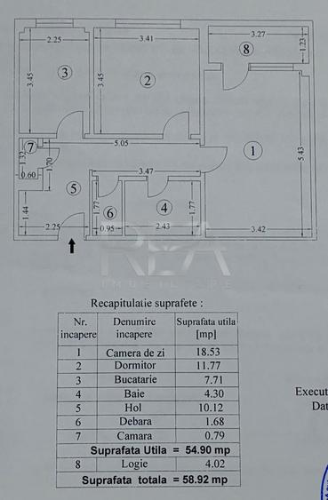 2 camere Tineretului decomandat, an 1979, metrou, 59 mp, renovat