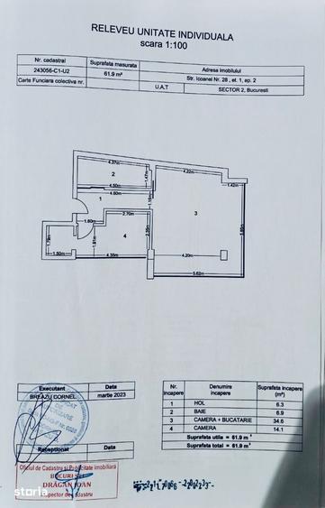 Apartament 2 camere | Centrala Proprie | 2022 | Metrou Romana