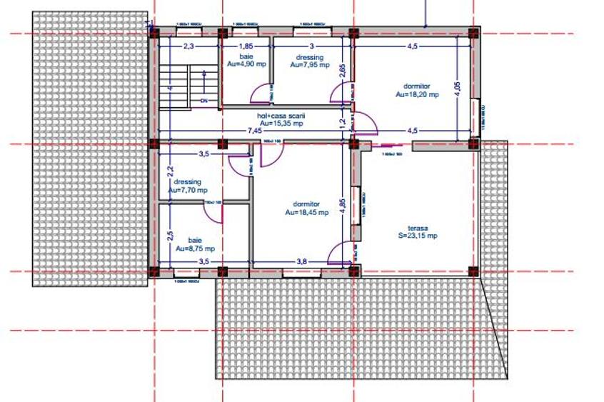 Teren imprejmuit+ proiect casa + autorizatie constructie,1.261 mp,