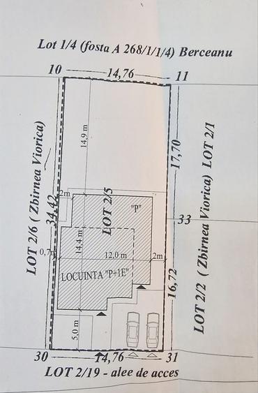 Vila P+1, zona linistita, pentru doua famili.