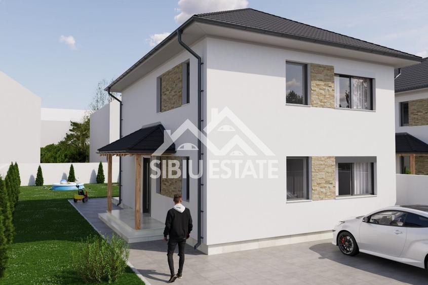 Casa 4 camere, 3 bai, terasa si curte mare NOU