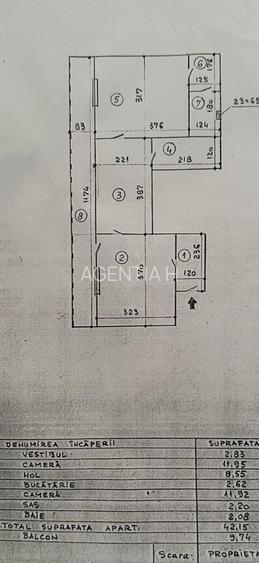 Calea Victoriei, apartament 3 camere, etaj 8, nemobilat, balcon, bloc solid - 12