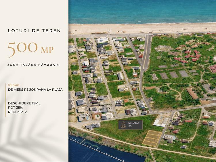 Teren construcții 500 mp | La 10 minute de plajă | Tabăra Năvodari
