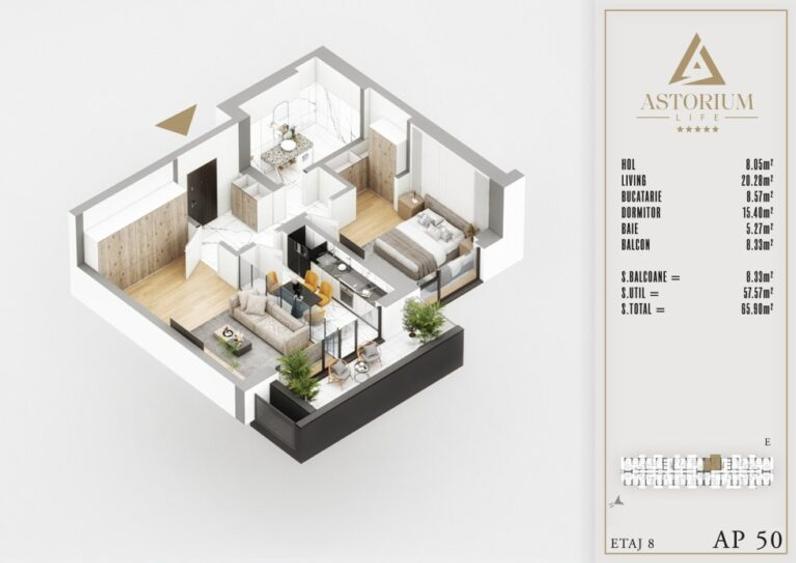 Apartament 2 Camere în Ansamblu Rezidențial Nou | Finisaje de Lux | Comision 0%