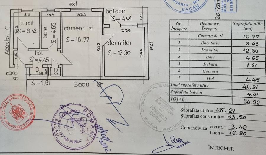 Ultracentral- Apartament 2 camere, etaj 1, liber, cu parc lângă bloc
