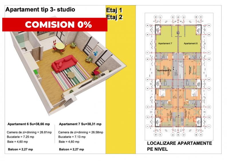 IMI Residence - Comision 0 - Apartament cu o camera, 38 mp - loc parcare inclus
