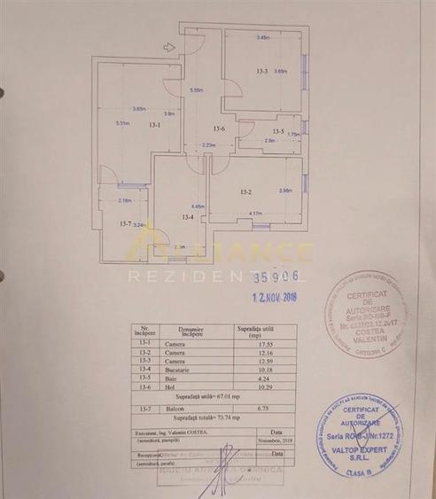Decomandat 3 camere Trapezului