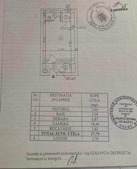 Garsoniera | Costin Georgian | Decomandata | Balcon | Metrou in Proximitate