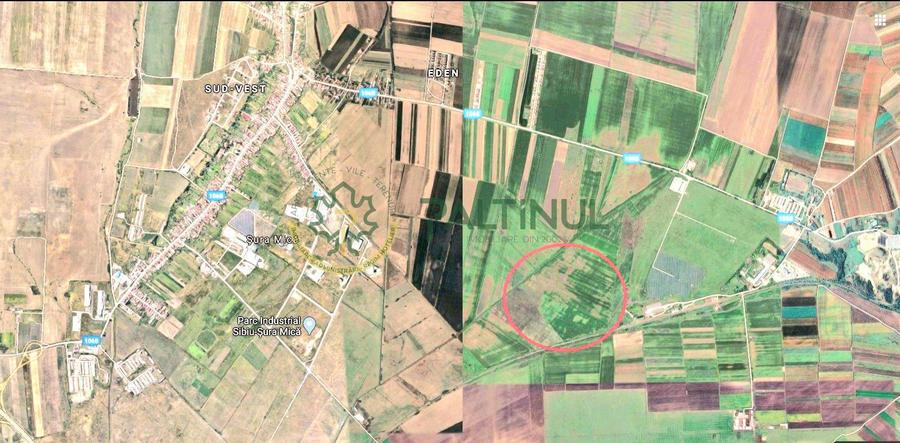 Teren extravilan arabil cu potențial – Sura Mică, Sibiu , aproape de Polycontact
