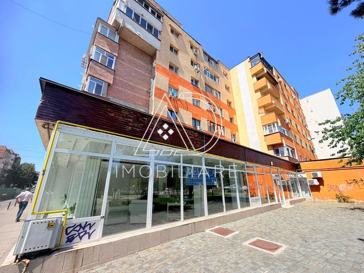 SPAȚIU COMERCIAL DE ÎNCHIRIAT – | 250 MP | VITRINĂ 15 ML | 0% COMISION