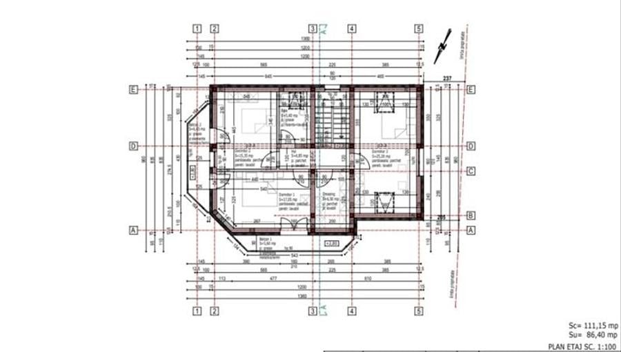 Casa eleganta pe 2 nivele, la 15 minute de Brasov, DJ 112A, finalizata la cheie