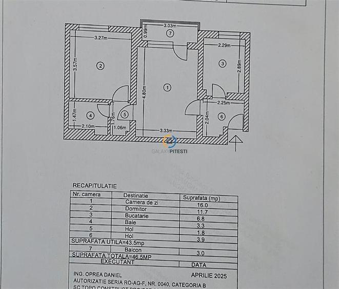 Apartament doua camere Craiovei cf. I, etaj 4, liber