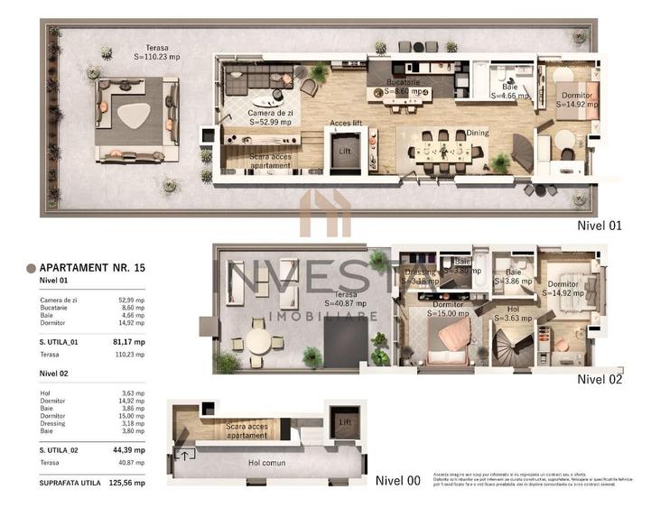 Penthouse cu terasa de 150 mp! Cu panorama spre Parcul Central!