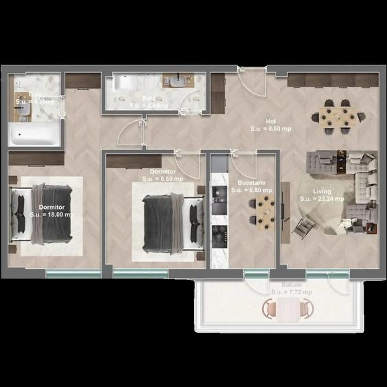 Răcorește-te cu oferta verii la apartamente! 3 camere