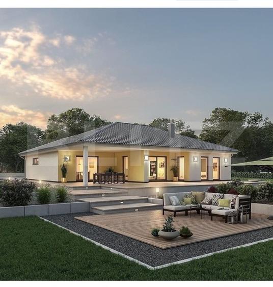 Casă modernă individuală, parter, 125 mp utili + 980 mp teren, zona Lisaura
