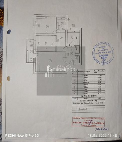 Apartament 3 camere/ 400 m Metrou N Grigorescu, decomandat, etaj 2/4 - 5