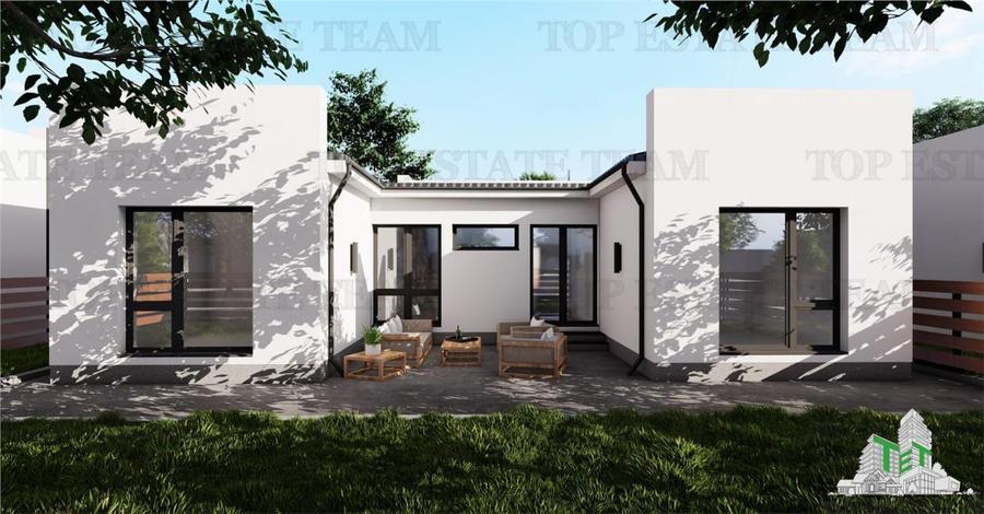 Vila stil mediteraneean, moderna, cu 4 camere ( parter ) si curte generoasa 400m