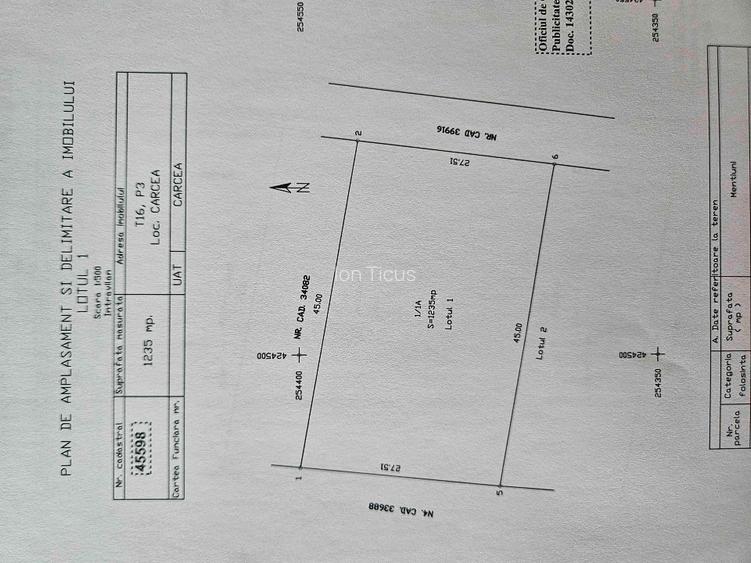 Teren intravilan 1.235 mp – Cârcea, zona Metro p+2+M - 2