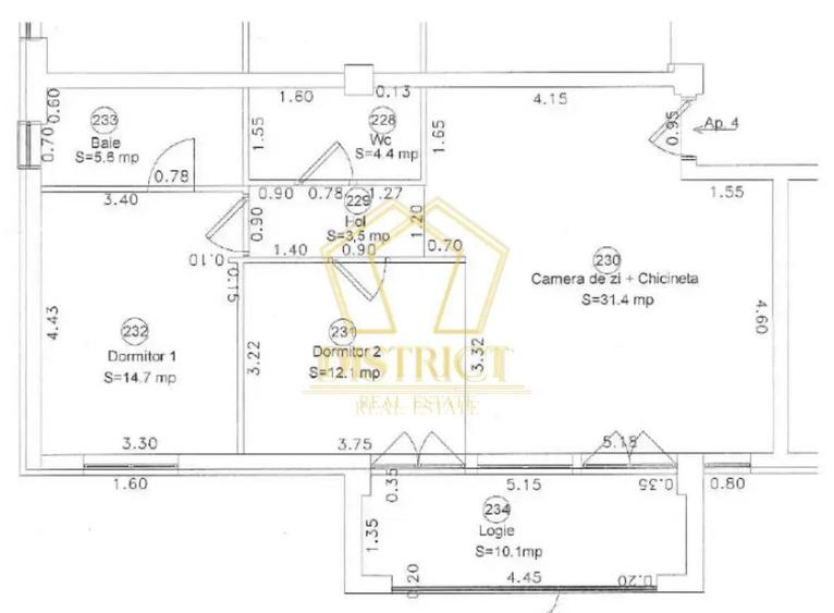 Apartament superb cu 3 camere si 2 bai | Aradului