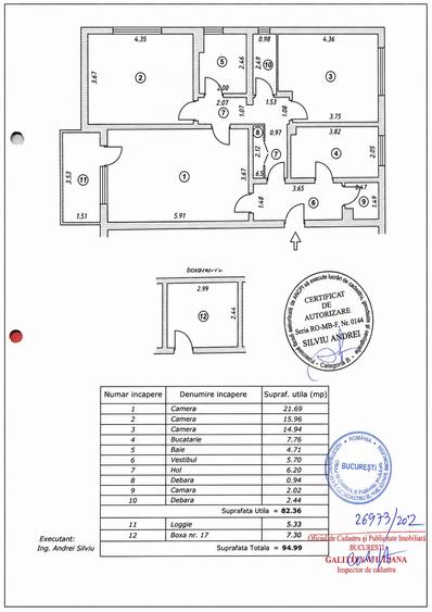 AFI Cotroceni | Bloc H1 | 3 Camere Decomandat | Boxă 7.30 mp