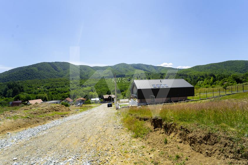 Casă arhitectură modernă cu panoramă spre Munții Făgăraș și Cetatea Cisnădioara - 51