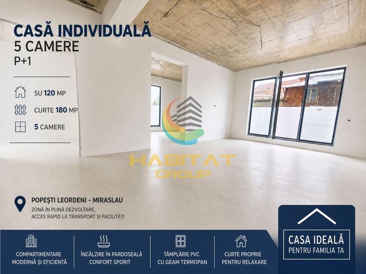 Vânzare Casa / Vila 120 mp - Curte libera 180 mp | Popești Leordeni | Miraslau