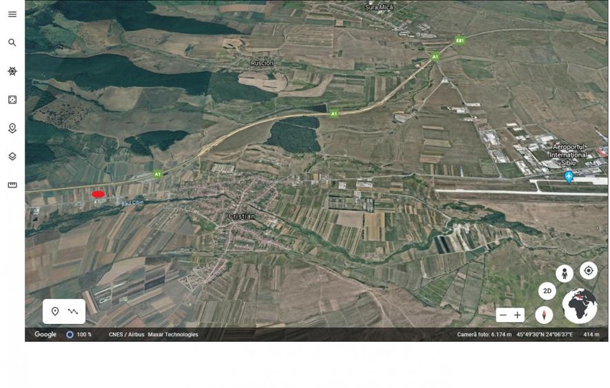 Imobiliare Maxim - teren intravilan la Cristian DN 1