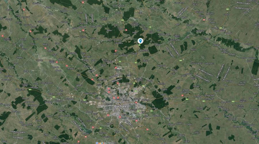 Teren intravilan 6700 mp (2200 mp si 4500 mp) cu deschidere la autostrada A3!