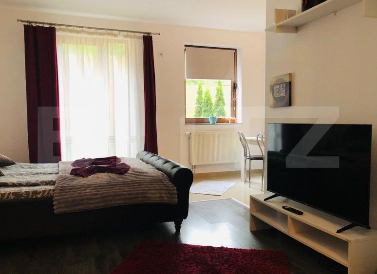 Garsoniera cu gradina intr-o zona pitoreasca din cartierul Schei!