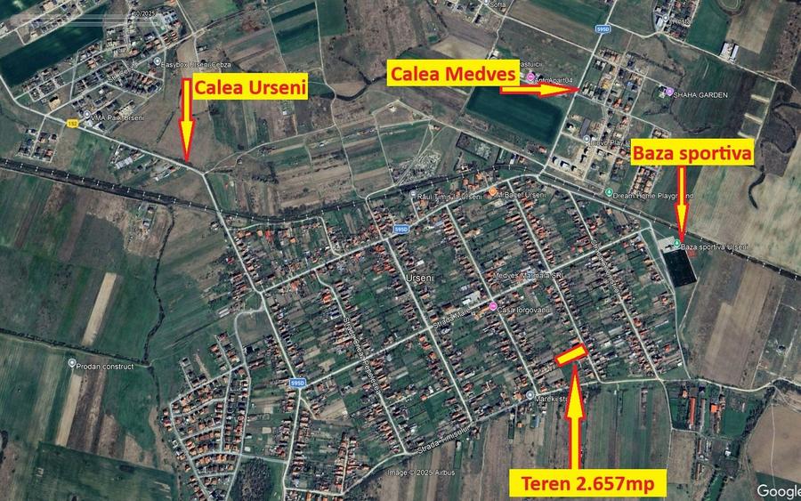 Teren 2.657 mp – toate utilitatile– Urseni, Moșnița Nouă