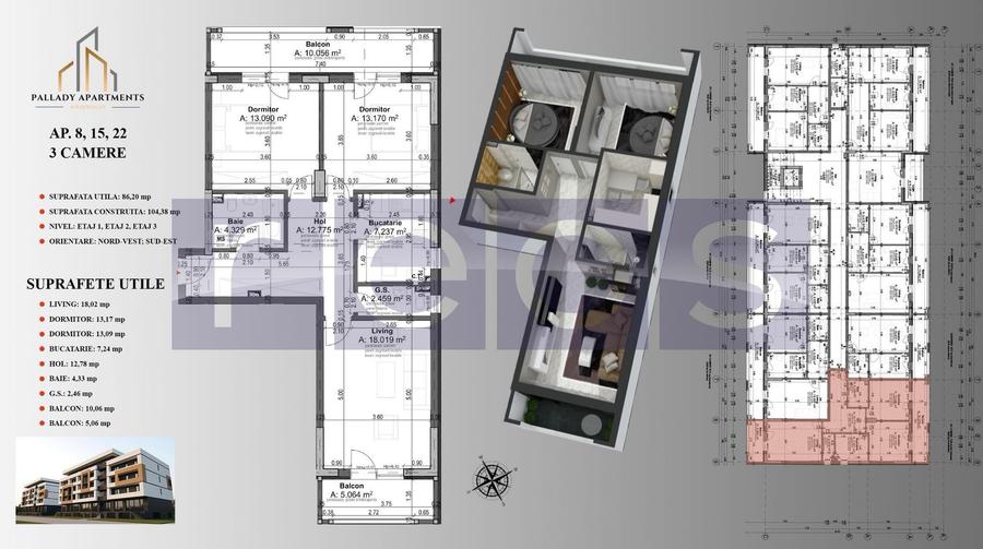 VANZARE 3 CAMERE | THEODOR PALLADY | PROIECT REZIDENȚIAL - 10