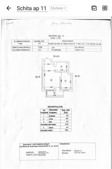 Apartament 2 cam open space mp Visan