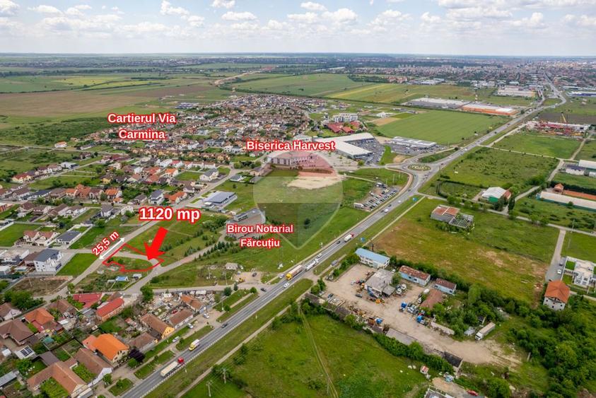 Teren pentru investiție 1.120 mp in Via Carmina Vladimirescu