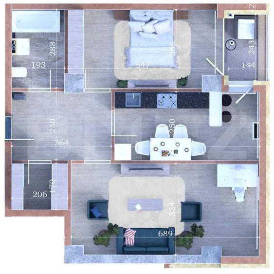 Apartament 3 camere, 2 bai, 79mp, zona Aleea Sadoveanu